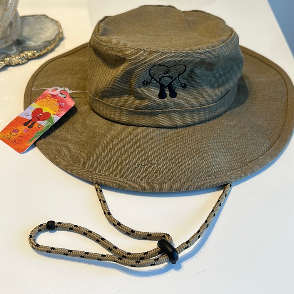 Bad Bunny Olive Green Canvas Sun Hat